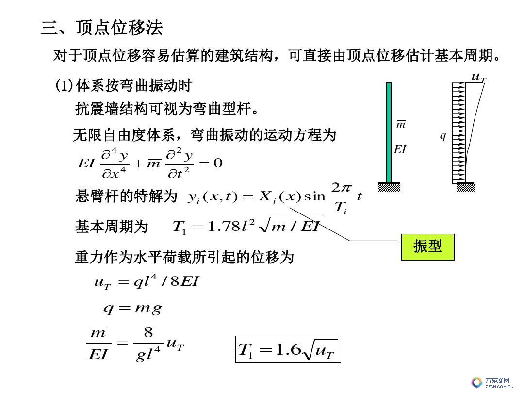 建筑抗震底部剪力法