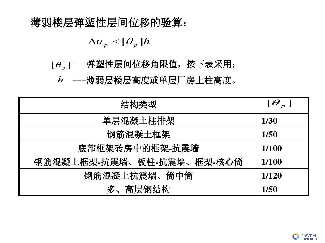 建筑抗震底部剪力法