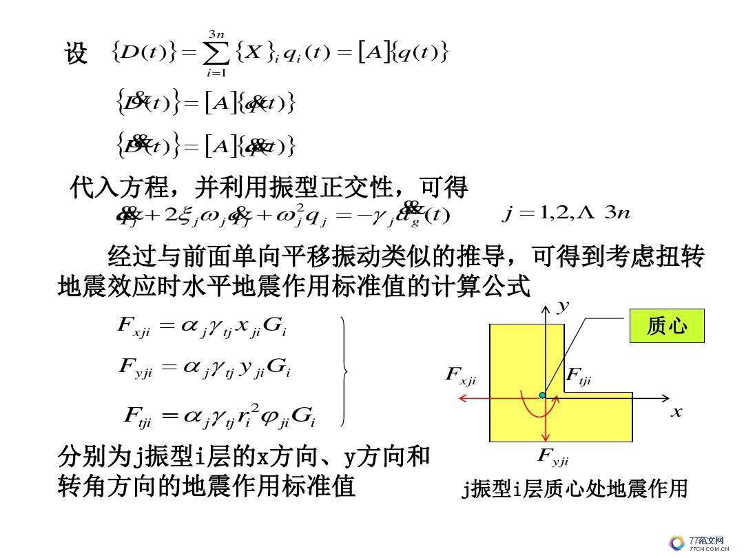 建筑抗震底部剪力法