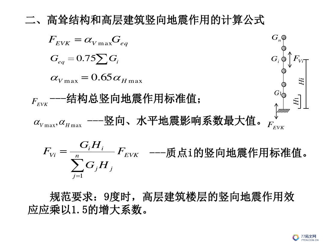 建筑抗震底部剪力法